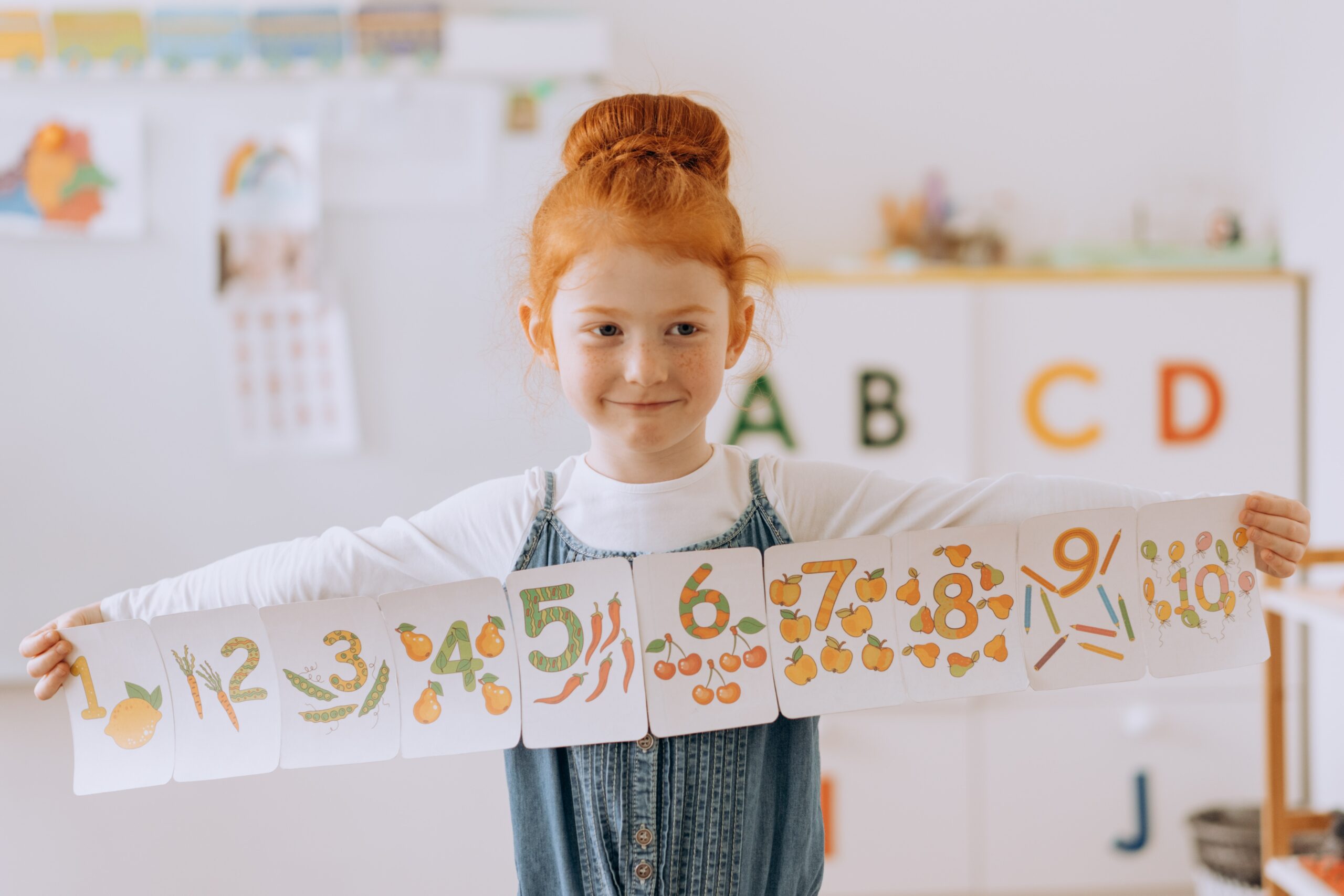 Little girl arms outstretched ABC's